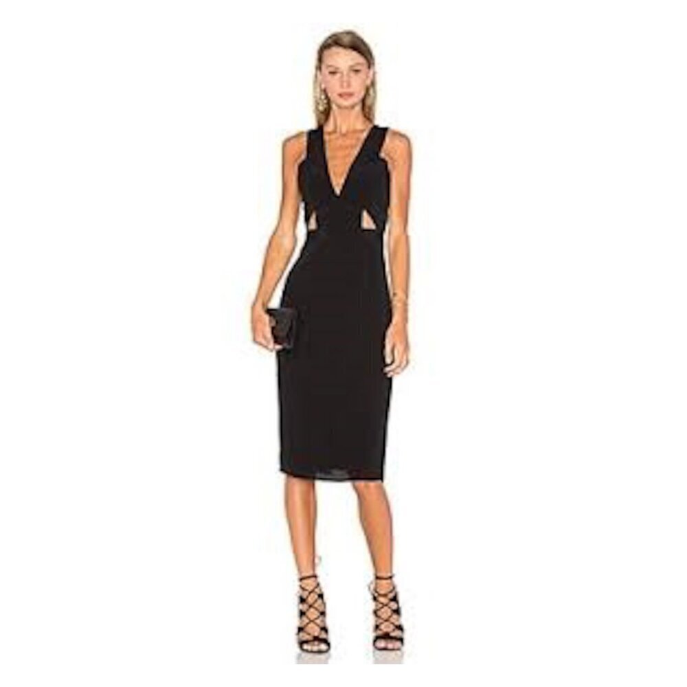 NBD x Naven Twins Revolve Ask Me Out Cut Out Dress Black